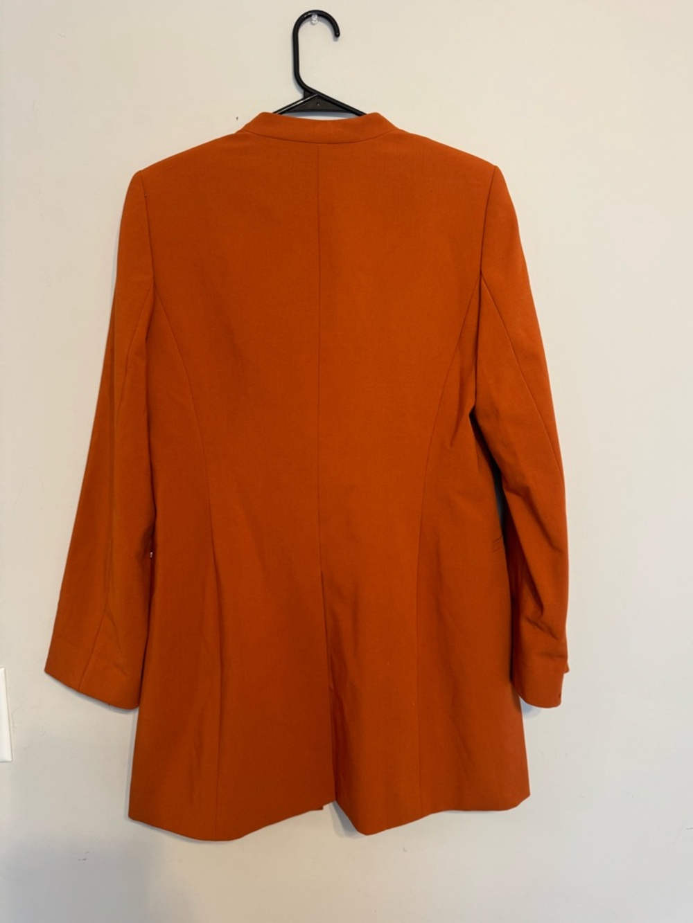 Calvin Klein Longline Orange Open Front Blazer size 12 - Picture 4 of 5
